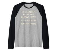 Memory of My Son Always Loved Never Forgotten Son Memorial Maglia con Maniche Raglan