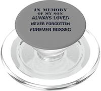 Memory of My Son Always Loved Never Forgotten Son Memorial PopSockets PopGrip per MagSafe