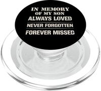 Memory of My Son Always Loved Never Forgotten Son Memorial PopSockets PopGrip per MagSafe