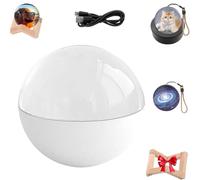 Memory Orb Custom Video Sphere, WiFi Core Memory Orbs, Crystal Ball Video Player, 2.7in 3D Crystal Ball Personalized Display, Uploadable Videos & Photos, for Anniversary Xmas (White,ordinary)