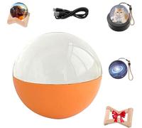 Memory Orb Custom Video Sphere, WiFi Core Memory Orbs, Crystal Ball Video Player, 2.7in 3D Crystal Ball Personalized Display, Uploadable Videos & Photos, for Anniversary Xmas (Orange,wifi)
