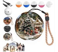 memory orb，memory sphere，personalized uploadable videos & photos 3d video crystal ball，Light-Up Memory Sphere with Electronic Screen,Custom Gift for Anniversary,Birthday,Wedding,Pet Memorial-black