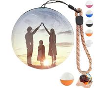 Memory Orb Video Player, 2.7in 3D Crystal Ball Sphere Lamp, WiFi Enabled, Uploadable Videos & Photos, Custom Keepsake for Family, Couples, Pet, & Special Occasions (Orange)
