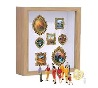 Memory Shadow Box - Photo Museum Case, Memory Display Shadow Frame for Travel Birthday Holiday | Photo Museum Case Keepsake Decor for Wedding Graduation Retirement Home