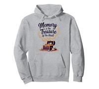Memory Treasure Alzheimers Awareness Nostalgico Keepsake Felpa con Cappuccio, Unisex per Adulti, Grigio Melange, S