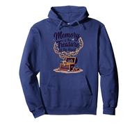 Memory Treasure Alzheimers Awareness Nostalgico Keepsake Felpa con Cappuccio, Unisex per Adulti, Navy, XL