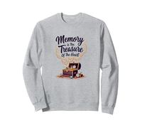 Memory Treasure Alzheimers Awareness Nostalgico Keepsake Felpa, Unisex per Adulti, Grigio Melange, S
