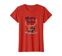 Memory Treasure Alzheimers Awareness Nostalgico Keepsake Maglietta, Donna, Rosso, M