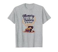 Memory Treasure Alzheimers Awareness Nostalgico Keepsake Maglietta, Uomo, Grigio Melange, S