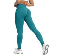 Memoryee Leggins Sportivi da Donna Vita Alta Push Up Anticellulite Palestra Pantacollant Fitness Elastici Collant Leggings Yoga Pantaloni/Malachite Green/L