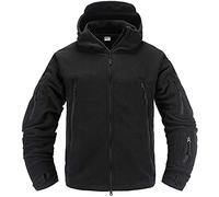 Memoryee Uomo Giacche Antivento Giacca in Pile Outdoor Militare Caldo Cappotto/Black/M