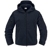 Memoryee Uomo Giacche Antivento Giacca in Pile Outdoor Militare Caldo Cappotto/Navy/S
