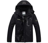 Memoryee Uomo in Pile Giacca Invernale da Multi-Tasche Antivento Outdoor Sports Impermeabile Traspirante Giacca/Black/L-Uomo EU L = Tag 3XL
