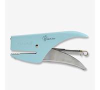 Memotak Cucitrice per ufficio, casa, studio, a mano 64 spilla fino a 12 Fogli - PERSONALIZZABILE CON LOGO O NOME, laserato- Idea Regalo Ufficio (Azzurro)