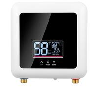 Memows Scaldabagno Istantaneo Elettrico Mini Scaldabagno Elettrico Istantaneo Basso Consumo, 7500W scalda acqua elettrico istantaneo scaldacqua istantanea con telecomando e display temperatura a LED