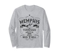 Memphis Tennessee Blues Country Music Chitarra Vintage Maglia a Manica