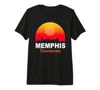 Memphis Tennessee Vintage Sunset Retro City State USA Maglietta Premium