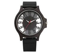 Men and Women Transparent Hollow Digital Display Wooden Watches Wrist Watches Leather Wristbands Party Couples Birthday Gifts Gifts Black