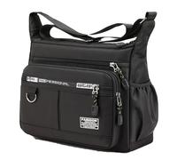 Men Chest Bag, Adjustable Strap Organizer Pack, Weather Resistant Storage Shoulder Bag, Compact Utility Sling Pack, Anti Theft Zip Closure Bags, Urban Commute for Office Travel 12.2x9.45x4.72 Inches