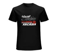 Men Clothing Space Pirate Captain Harlock Arcadia Kei Yuki Tadashi Anime Tshirt Battleship Men Fashion Short Sleeve Top Sweatshirt Short Sleeve Black XXL