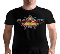 Men Ear-TH Wi-Nd & Fi-Re Round Neck Pure Cotton Short Sleeve Comfortable Adult T-Shirt Top Black L