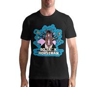 Men Fashion Bojack Horseman Short Sleeve Tshirts Black L