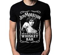 Men Fashion t-Shirt Jim Morrison Show Me The Way to Next Whiskey Bar Doors Logo Men's T-Shirt Men Casual Shirt Size S