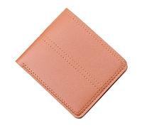 Men ID Short Wallet Solid Color Bag Oepn Purse Multiple Card Slots Clutch Bag Due Portafogli (Coffee, One Size)