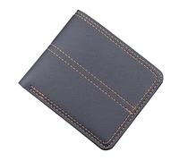 Men ID Short Wallet Solid Color Bag Oepn Purse Multiple Card Slots Clutch Bag Due Portafogli (nero, taglia unica)