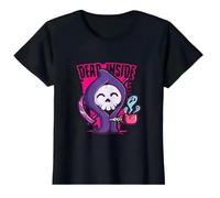 Men Kawaii Cartoon Printed Short-Sleev Goth Tops Vintage Clothes Pastel Goth Dead Inside Coffee Cute And Creepy Kawaii T-Shirt