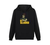 Men Long Sleeve Printed Hoodies Yellowman King Potrait ReggaeMen's Hoody Sweatershirt Black XXL
