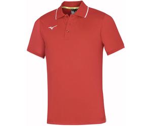 Men Mizuno Polo Rosso/Bianco Uomo TagliaS