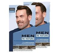Men Perfect Re-Nature Uomini da marrone scuro a nero (2 x 145 ml), crema ri-pigmentante, ripristina il colore dei capelli naturali senza capelli e nasconde delicatamente i capelli grigi