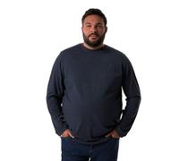 Men Plus Menswear da Uomo, Taglie Forti, L-8XL, Men+, Maglietta a Maniche Lunghe, Basic, Girocollo, Fino a 8 XL 836307, Blu Navy, 3XL