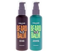 Men Rock Balsamo per barba Duo Set - tonificante e lenitivo Leave-in balsamo e cura della barba, idrata per barba e pelle, lime siciliano e muschio di quercia, 2 × 100 ml