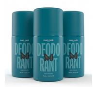 Men Rock Green Tea & Lime Antitraspirante Roll-On Set (3 pezzi) - Protezione duratura contro sudore e odore, formula idratante e rinfrescante per uomini, 3 × 75 ml