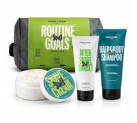 Men Rock Set per la cura degli uomini - Shampoo per capelli & corpo, balsamo dopobarba, crema da barba sicilian Lime & borsa cosmetica - Set da barba da uomo, idea regalo, prodotti per la cura degli