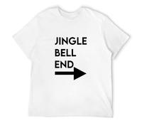 Men Rude Christmas Tshirt Jingle Bell End & Arrow Joke Adult Funny Xmas Men's T Shirt White 3XL