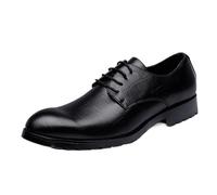 Men’s Comfort Lace Up Oxford Dress Shoes Orthopedic Leather Brogue Business Formal Footwear(Black,43 EU)