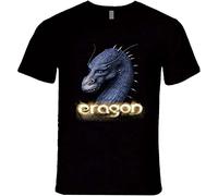 Men ' s ERAGON Christopher PAOLINI Book Saga Inspired Dragons Tee Round Neck Unisex Tops Men's 100% Cotton Short-Sleeve T-Shirts XL