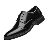 Men’s Fashion Lace Up Pointed Toe Italian Leather Low Top Formal Business Shoes for Uniform(38 EU)
