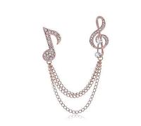 Men 's Music Note Mark Broche Pin de solapa Insignia Cadenas colgantes Broches de Cuello Pin para Traje de Carrera Esmoquin de Camisas Corbata Sombrero Bufanda para Novio Fashion Professionals