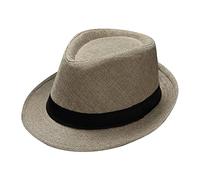 Men Straw Jazz Hat Womens Mens Classic Fedora Trilby Panama Hats Summer Beach UV Protection Sun Visor Hat Men Short Brim Outdoor Summer Cowboy Hats cap