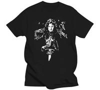 Men T Shirt John Snow Cotton Funny t-Shirt Novelty Tshirt Black L