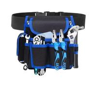 Men Tool Belts, regolabile Heavy-Duty Oxford Tool Belt, L-Capacity Utility Pouch for Roofing, Gardening, Carpentry, Elettrici, Plumbing, Framing Work, 9,06 x 5,12 x 9,06 pollici
