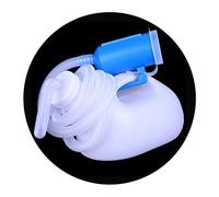 Men Urinal Bottle, Orinatoio da letto maschile for pipì, 2000 ml, con tubo da 1,6 m, for uomini costretti a letto, affetti da paralisi, incontinenza urinaria o alla guida, comodo e pratico.