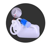 Men Urinal Bottle, Orinatoio da letto maschile for pipì da 3000 ml con tubo da 1,6 m, comodo e pratico.(White)