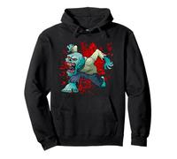 Men Women Horror Scary Blood Halloween Zombie Fans Thriller Felpa con Cappuccio