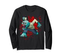 Men Women Horror Scary Blood Halloween Zombie Fans Thriller Maglia a Manica