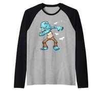 Men Women Horror Scary Dab Halloween Zombie Fans Thriller Maglia con Maniche Raglan